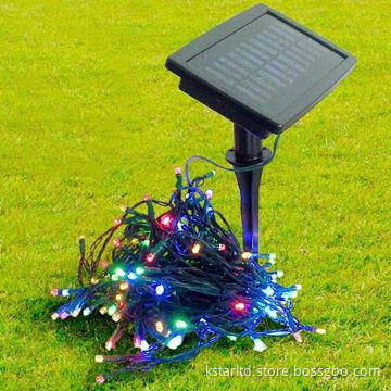 Solar string light for outdoor use, with 100 RGB LEDs/set, over 8-hour working time